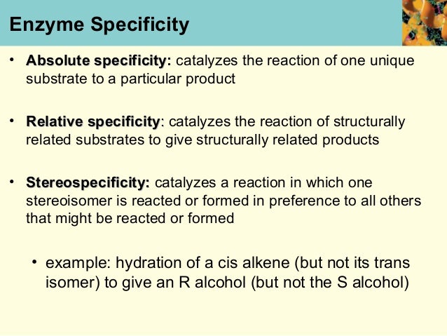 give an example of reaction catalysed by an enzyme