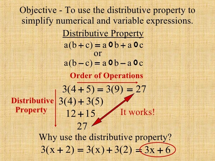 an example of distributive property