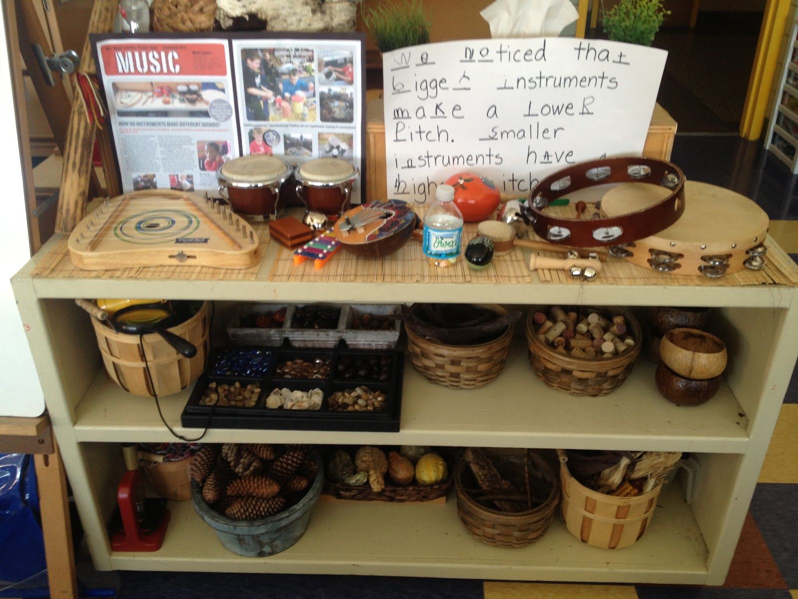example of indigenous materials used inside the classroom