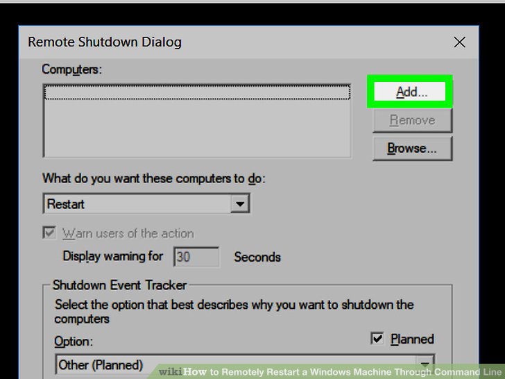 remote shutdown command windows 7 example