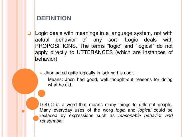 universal term in logic example