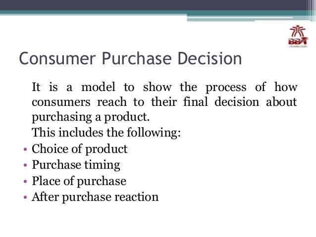 consumer buying decision process example