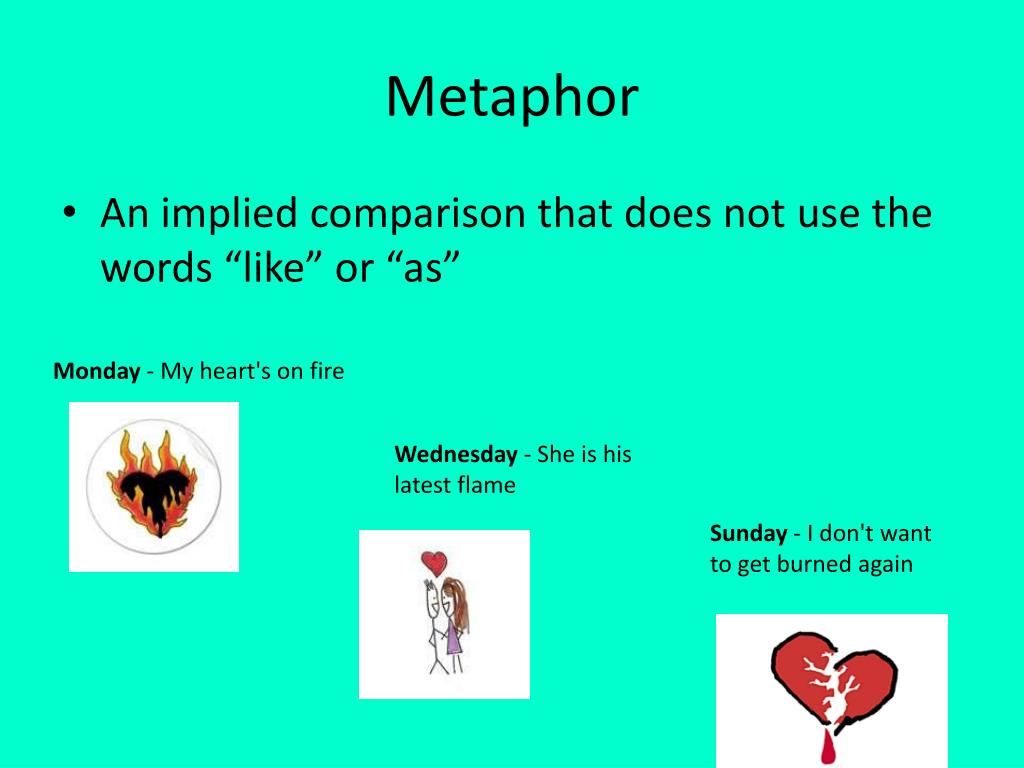 what is a example of a implied metaphor