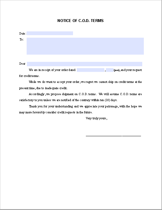 example letter to negotiate payment terms with suppliers