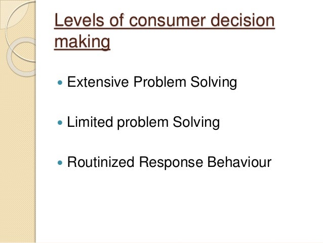 consumer decision making process example
