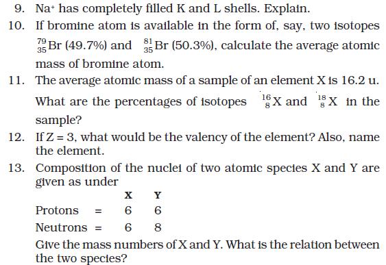 define atomic structure of atom and give the example