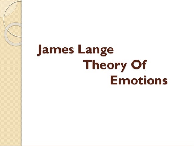 james lange theory of emotion example