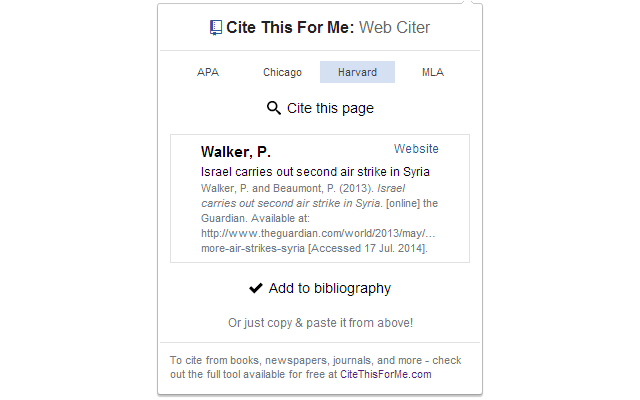harvard referencing websites bibliography example