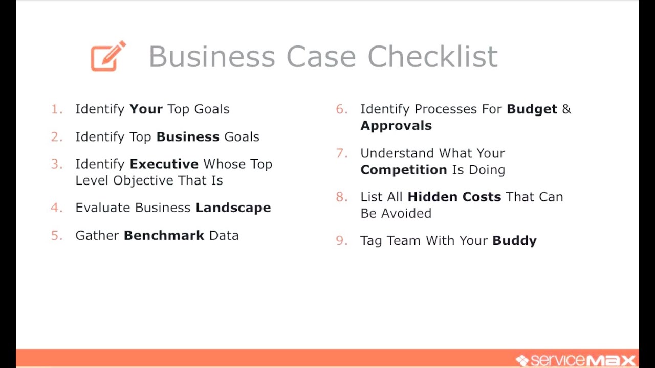 how to build a business case example