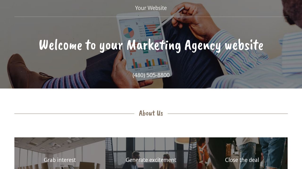 example of a marketing website