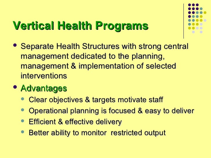 example of vertical health program