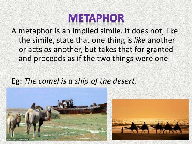 what is a example of a implied metaphor