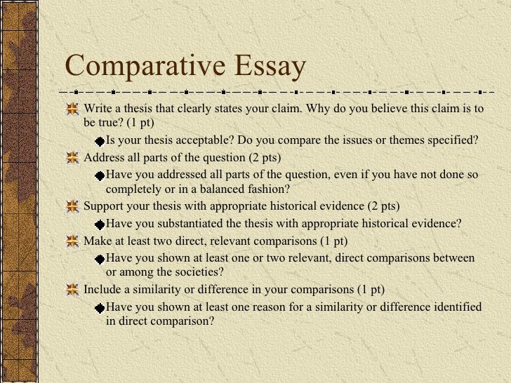 introduction example for a comparative essay