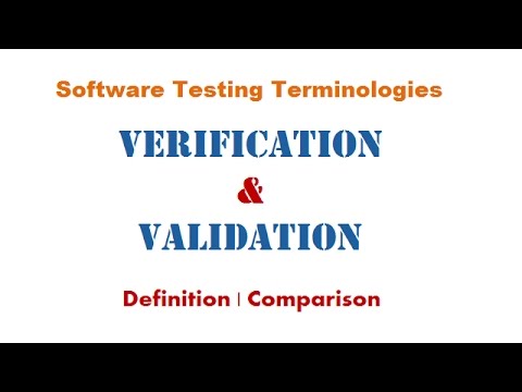 verification and validation in testing with example