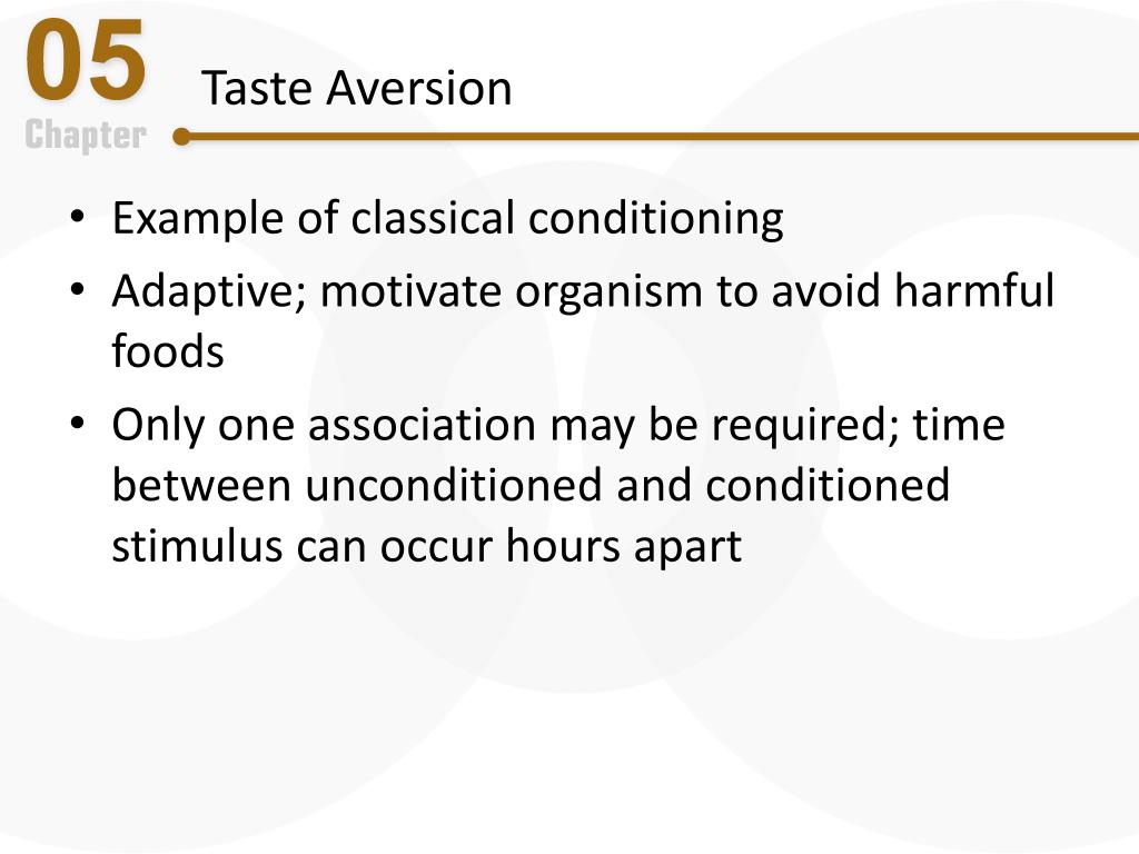 an example of a conditioned taste aversion is quizlet