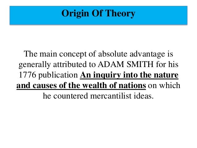 absolute advantage theory of international trade example