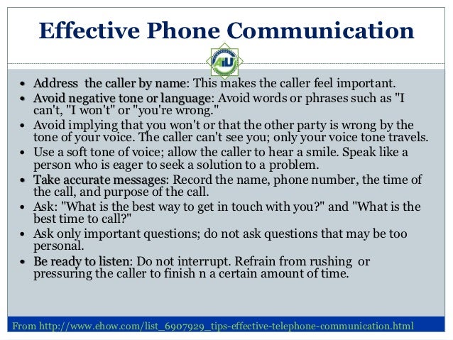 an example of communication skills