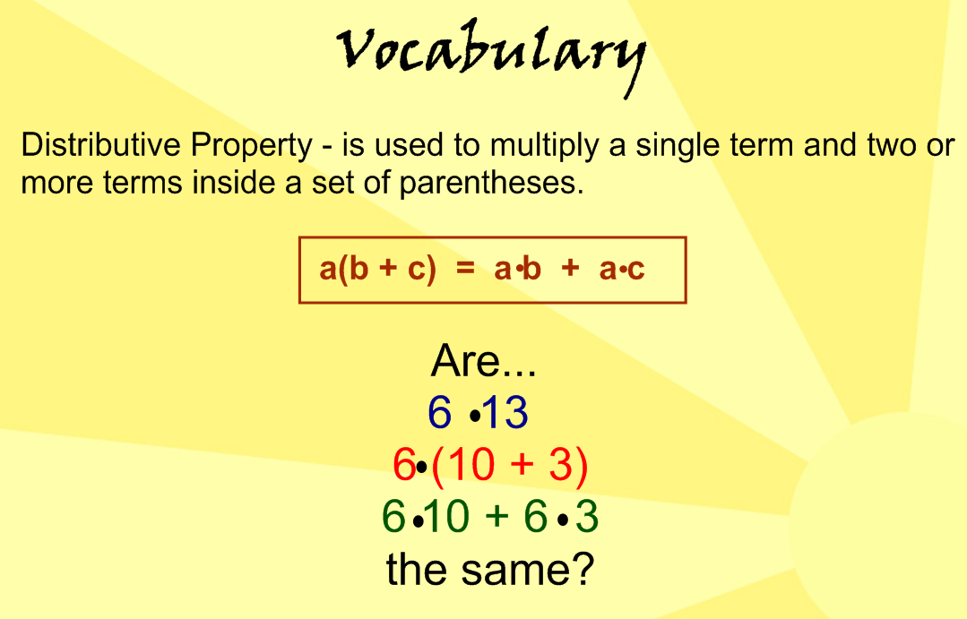 an example of distributive property