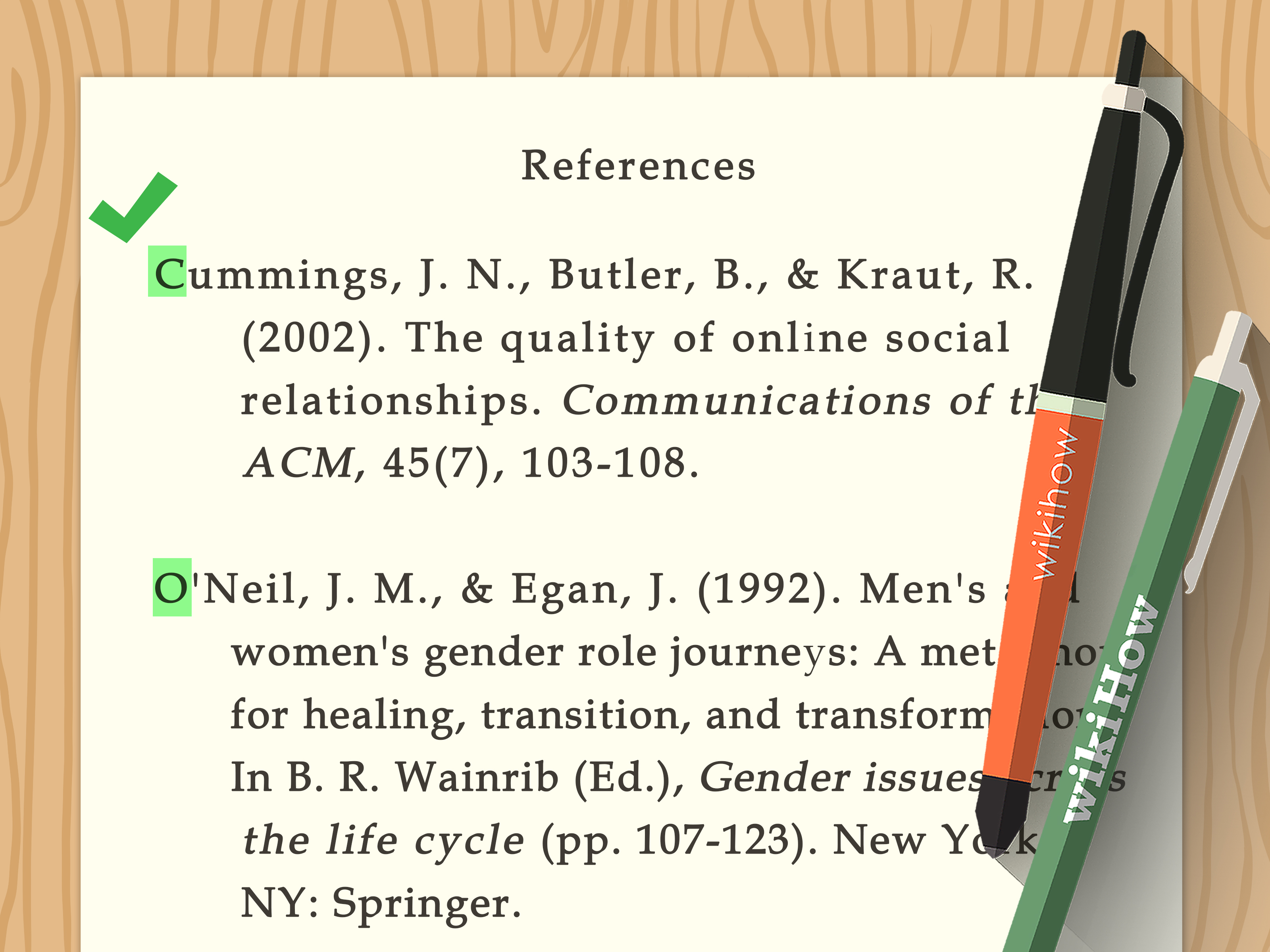 apa reference page book example
