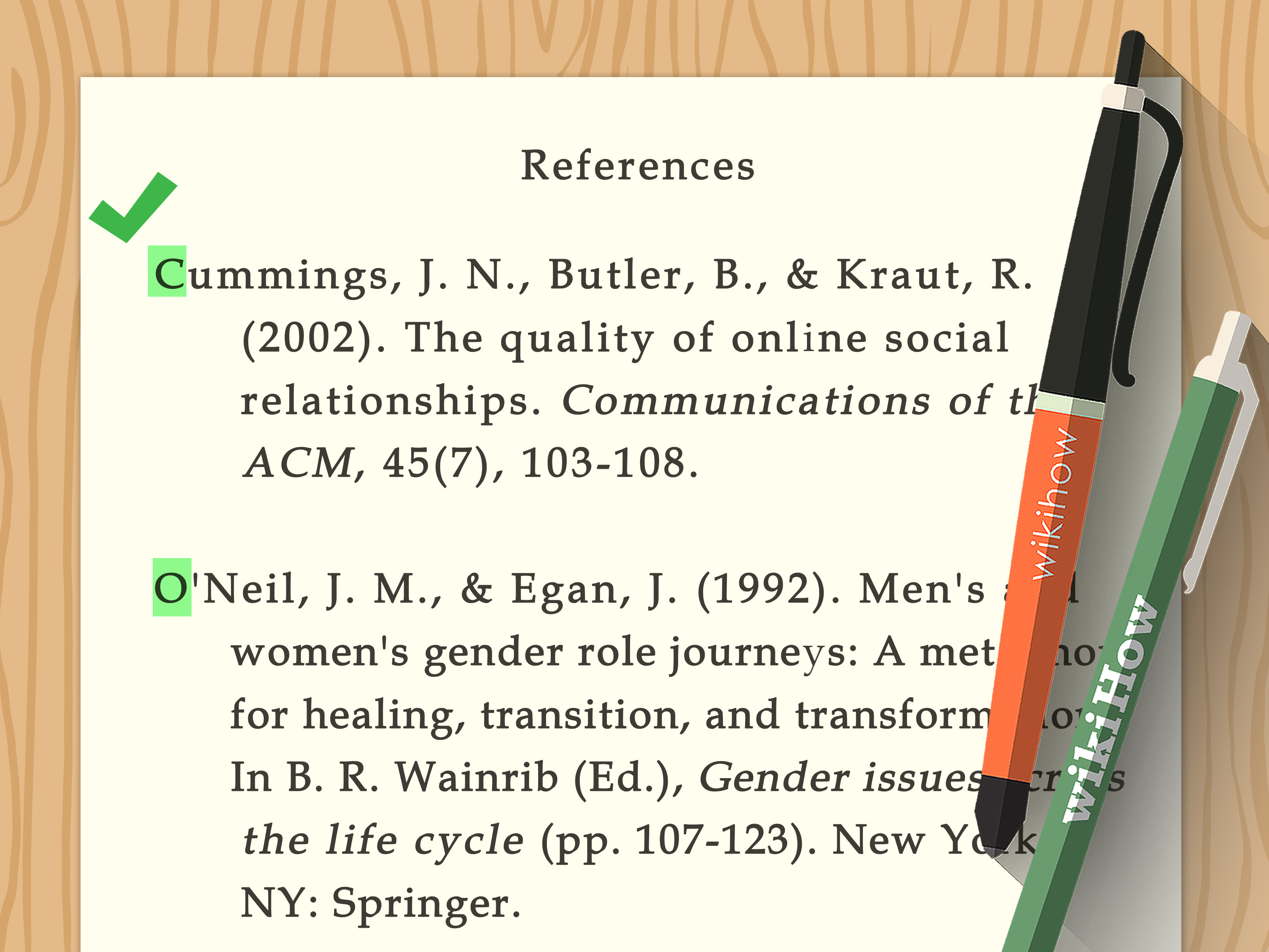 apa format reference page example