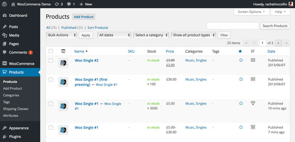 example of grouped products woocommerce