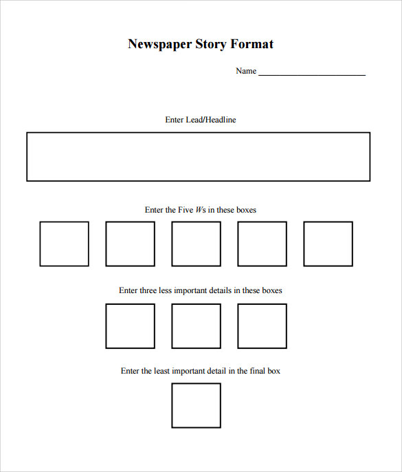 example template of a news report