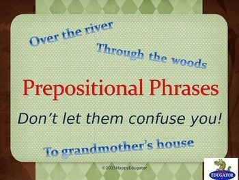 give example of preposition sentence
